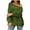 Green, variant on MIUOWANP Sweaters for Women Off the Shoulder Women's Loose Knit Sweater, Comfortable Round Neck, Fashionable Pullover Sweater, Women's Clothing Black L