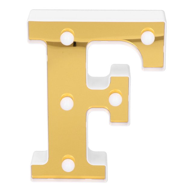 Lámpara con letra F, lámpara LED en forma de F, luz decorativa, iluminación novedosa, valor excepcional