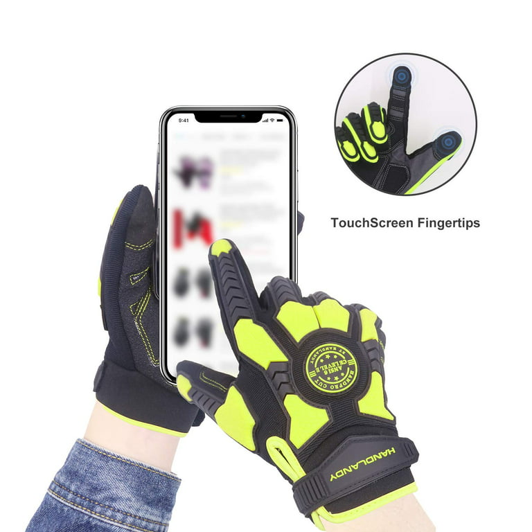 Work Gloves Men & Women, Utility Mechanic Working Gloves High Dexterity  Touch Screen For Multipurpose,Excellent Grip