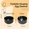 thumbnail image 2 of Egg Steamer Stainless Steel Cooker Collapsible Hang Ear Egg Boiler Non Stick Poached Egg Maker Kitchen Tool For Boiling Eggs 2024 Edition, 2 of 8