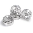 thumbnail image 4 of RCLIONS 4 Uds llantas de ruedas Beadlock de aleación de aluminio de 2,2 pulgadas para 1/10 RC Rock Crawler Car Axial Wraith SCX10 TRX4-Plata, 4 of 5