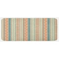 thumbnail image 1 of African Kitchen Mat, Vertical Geometrical Borders with Ornaments Folkloric Pattern, Plush Decorative Kitchen Mat with Non Slip Backing, 47" X 19", Orange Blue Pale Yellow, by Ambesonne, 1 of 1