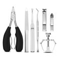 thumbnail image 1 of Nail Nipper Set for Toenails, Professional Nail Clippers for Thick and Deep Ingrown Nails, 7PCS Stainless Steel Manicure, 1 of 7