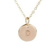 thumbnail image 1 of Forme de Pièce de Monnaie Ronde Pendentif Collier Alphabet Femmes Pull Disc Cou Chaîne Fille Femmes Cadeau Bijoux Féminins, 1 of 8