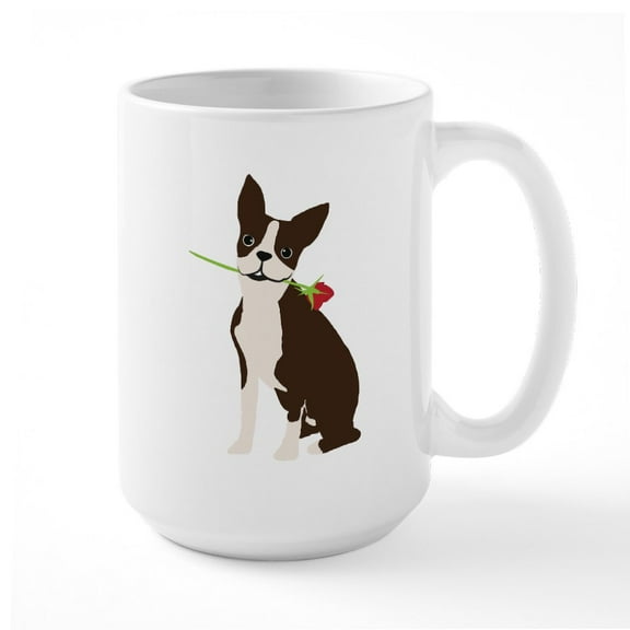 CafePress - Boston Terrier - 15 oz Ceramic Large White Nolvety Mug