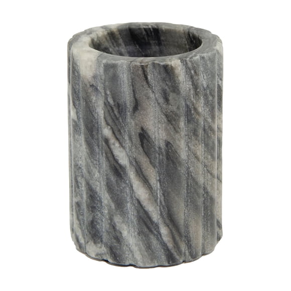 Elora Grey Marble Tumbler Ribbed Edge