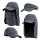 thumbnail image 2 of Sombrero de senderismo Soidarity 2021 protección cara cuello pesca sol gris oscuro, 2 of 6