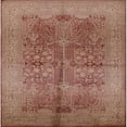 thumbnail image 1 of Ahgly Company Machine Washable Indoor Square Industrial Modern Chestnut Red Area Rugs, 8' Square, 1 of 7