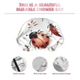 thumbnail image 4 of Yiaed Watercolor Ladybug Print Reusable Shower Cap & Bath Cap & Lined, Oversized Waterproof Shower Caps Designed for all Hair Lengths, 4 of 7