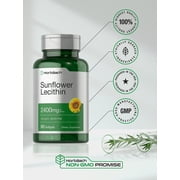 Sunflower Lecithin 2400mg | 60 Softgels | Naturally Occurring Phospholipids | Non-GMO, Gluten Free Supplement | By Horbaach
