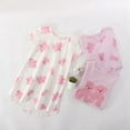 thumbnail image 4 of SILVERCELL Mother and Daughter Matching Nightgowns Short Sleeve Pajamas Girls Summer Short Sleeve Night Dress Sleepwear 3-10T, 4 of 8