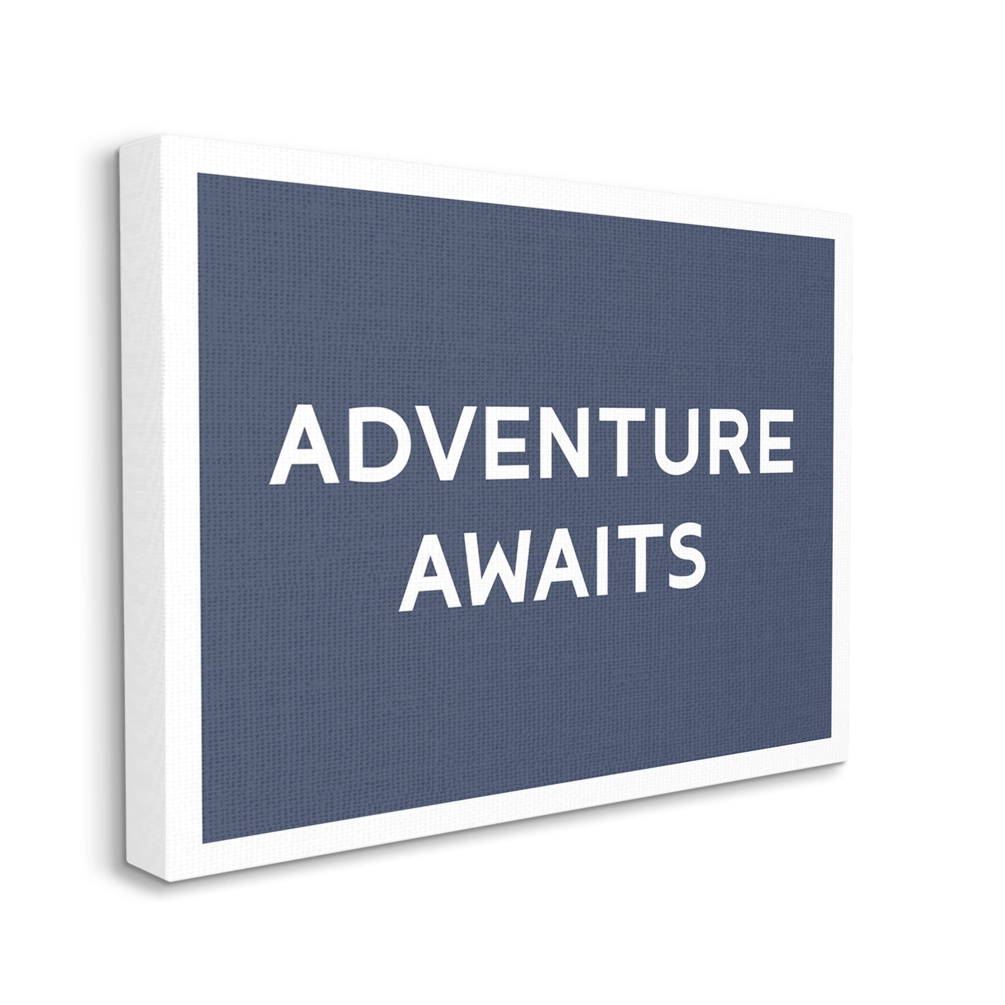 Stupell Industries Adventure Awaits Motivating Phrase Inspirational Painting Gallery Wrapped Canvas Print Wall Art