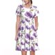 thumbnail image 1 of Disketp Orchids Flowers para Vestido de Manga Corta para Mujeres, Vestidos de Verano para Mujeres, Casual y Holgado para la Playa, 1 of 6