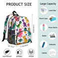 thumbnail image 6 of Cute Dinosaur Pattern Backpack Backpack for School,Cute School Bag,Schoolbag with Adjustable Shoulder Straps & Padded Back,13.8"x11.4"x6", 6 of 6