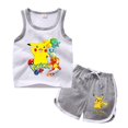 thumbnail image 3 of Conjunto de ropa para niños, camiseta de Pikachu para niño y niña, pantalones cortos, conjuntos de 2 uds., conjuntos de algodón para niñas pequeñas, ropa deportiva de la Patrulla Canina para niños, 3 of 5