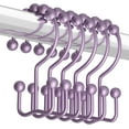 thumbnail image 1 of LAICAIW Shower Curtain Hooks Rings, Purplish-Gray, 1 of 7