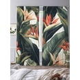 thumbnail image 3 of Tropical Plant Sheer Curtains 84 Inch Length 2 Panels Set, Summer Botanical Leaves Floral Country Voile Window Treatment Rod Pocket Curtains Sheers Drapes for Bedroom/Living Room/Kitchen 52"x84"x2, 3 of 7