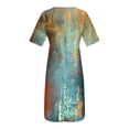 thumbnail image 4 of SMihono Robe d'Été Grande Taille pour Femmes 2023 à Col en V à Manches Courtes Robe Imprimée Robe Décontractée avec Poches, 4 of 4
