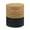 Natural & Black, variant on IVV 14" Pouf Ottoman,Natural Seagrass Hand Weaving Leisure Ottoman Foot Stool,Small Side Table with Anti-Slip Footpads for Living Room Bedroom (Natural & Beige)