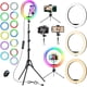 thumbnail image 1 of Anillo de luz de 12,6'' con trípode grande de 74'', anillo de luz LED con 20 modos RGB, 13 niveles, anillo de luz para fotografía ajustable para selfies, TikTok, YouTube, transmisión en, 1 of 5
