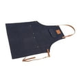 thumbnail image 3 of Adult Apron,  Denim Bib Apron Leather Strap Baker Bartender BBQ Chef Work Cook Uniform, 3 of 8