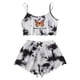 thumbnail image 1 of Conjunto de pijama con estampado de mariposa para mujer, ropa de dormir Sexy de talla grande, traje de Casa de 2 piezas, lencería para estar por casa, camisón de verano, 1 of 4