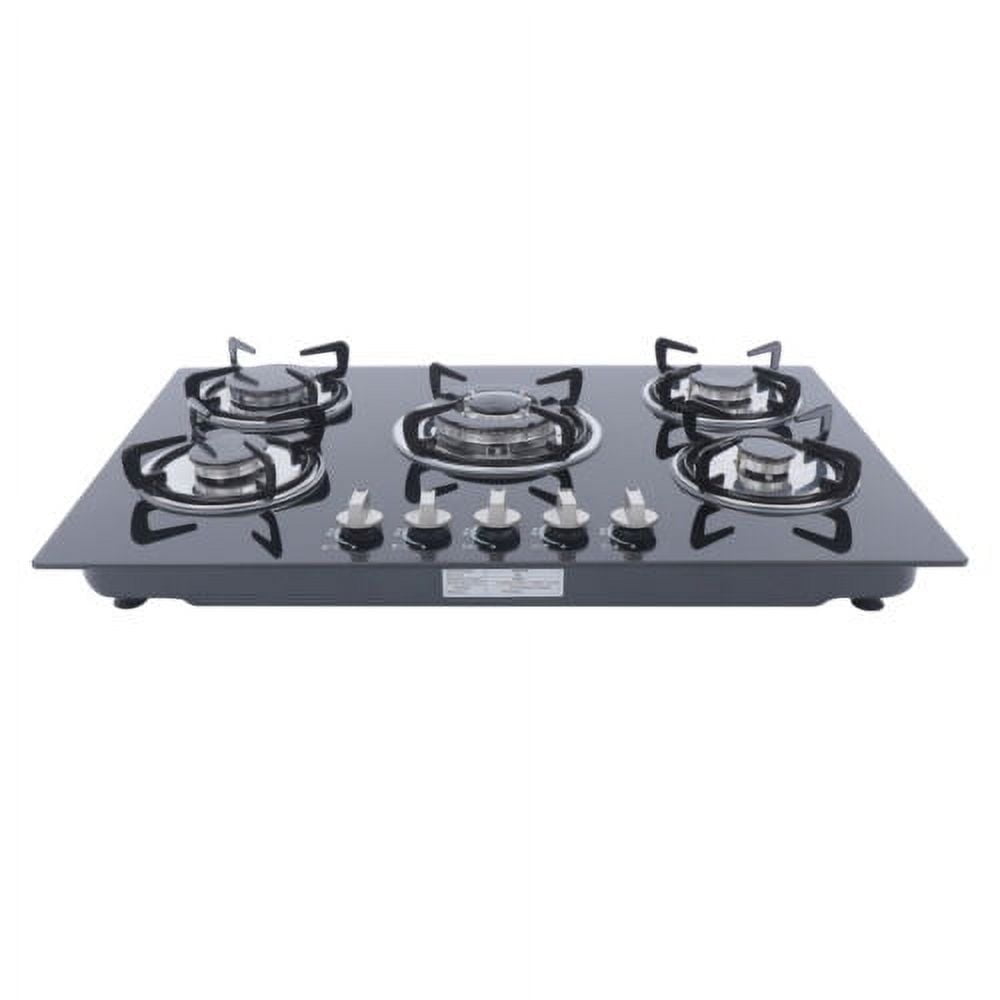 5 Burner Built-In Stove Top Gas Cooktop LPG/NG Gas Cooking Easy to Clean