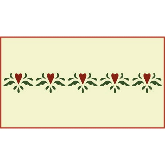 Hearts Border Stencil - DIY Art & Craft Reusable Sturdy Flexible Painting Template 10 mil Plastic Mylar Wall Floor Tile Craft Stencils - The Artful Stencil