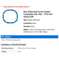 thumbnail image 2 of Rear Differential Carrier Gasket - Compatible with 1962 - 1970 Ford Galaxie 500 1963 1964 1965 1966 1967 1968 1969, 2 of 2