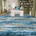 thumbnail image 2 of Janvonne 9x12 Soft Fluffy Area Rugs, Non Slip Floor Mat, Plush Fuzzy Shaggy Floor Rugs for Living Room Bedroom Modern Decor Carpet, Abstract Blue and Yellow, 2 of 8