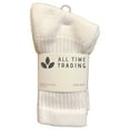 thumbnail image 3 of Kids Wholesale Cotton Crew Socks - White Crew Socks For Kids - 4-6 - 12 Pack, 3 of 3