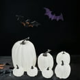 thumbnail image 5 of Artificial Pumpkins 7PCS White Fake Foam Pumpkins Assorted Sizes Fall Harvest Thanksgiving Halloween Seasonal Tabletop Shelf Desktop Home Decoration Display Set, 5 of 5
