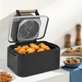 thumbnail image 2 of 12.68Qt Large Glass Air Fryer Non Toxic Air Fryer Portable with Baking Tray & LED Display, 1700W Reservable Air Fryers for Home Kitchens, Dorms & Small Gatherings (Black), 2 of 9