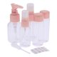 thumbnail image 1 of Mujer Viaje Aeropuerto Embotellado Plástico Vacío Conjunto Botellas Artículos Aseo Champú Rosado Salvador Set de Botellas de Viaje Portátiles, 1 of 10