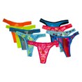 thumbnail image 1 of Pack 9 Tangas Mix de Colores Erizo Lenceria Sensual Nylon, 1 of 4