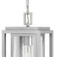 thumbnail image 5 of 1 Light Medium Outdoor Hanging Lantern in Transitional Style 7 inches Wide By 16.75 inches High-Satin Nickel Finish-Led Lamping Type-E26 Medium Lamp, 5 of 9