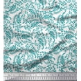 thumbnail image 1 of Soimoi Cotton Cambric Fabric Leaves & Paisley Block Print Fabric by The Yard 42 Inch Wide, 1 of 3