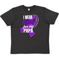 thumbnail image 3 of Inktastic I Wear Purple for My Papa Pancreatic Cancer Awareness Youth T-Shirt, 3 of 5