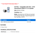 thumbnail image 2 of Oil Filter - Compatible with 2016 - 2018 International 4300LP 6.7L 6-Cylinder 2017, 2 of 2
