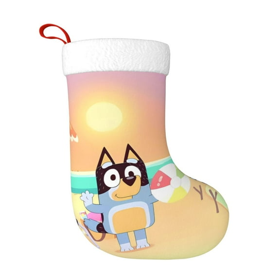 Sigee Bluey (55) for Christmas Stocking Stocking for Kids, Holiday and Family Stocking for Fireplace or Party Decoration