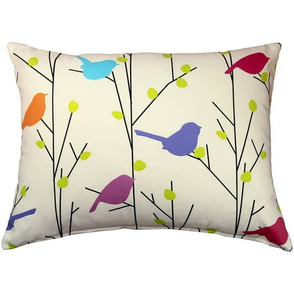 Spring Birds 15x20 Decorative Pillow, Complete with Polyfill Pillow Insert