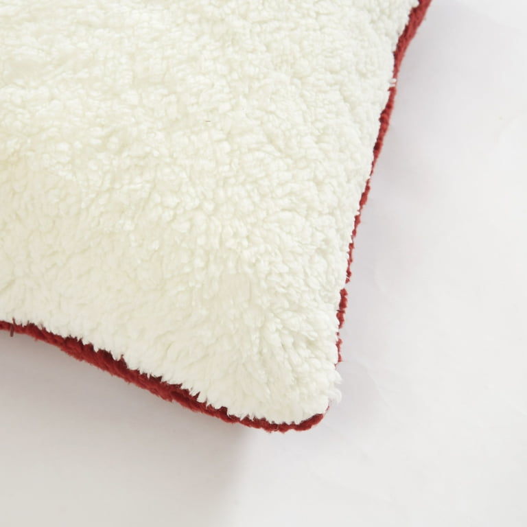 Mainstays ultra soft reversible oversized sherpa decorative throw pillow hotsell