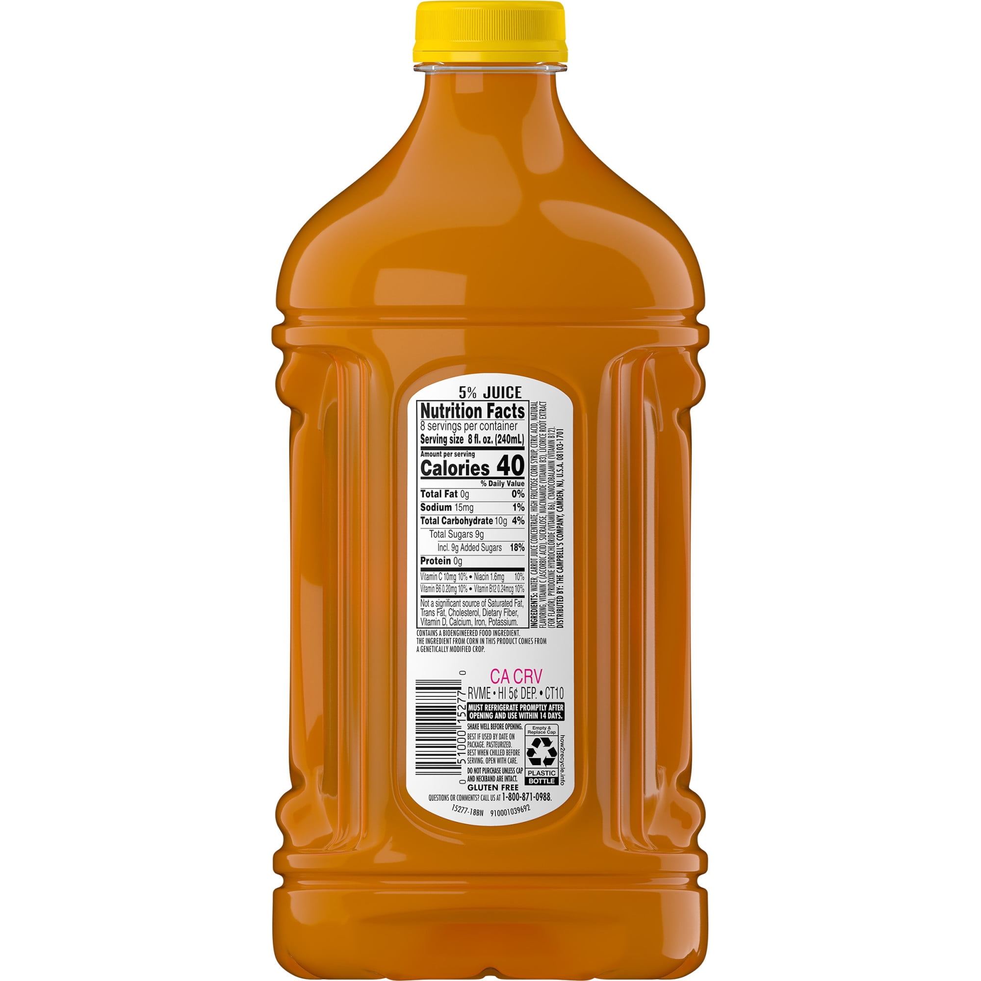 (6 pack) V8 Splash Mango Peach Flavored Beverage, 64 fl oz Bottle (6 Pack)