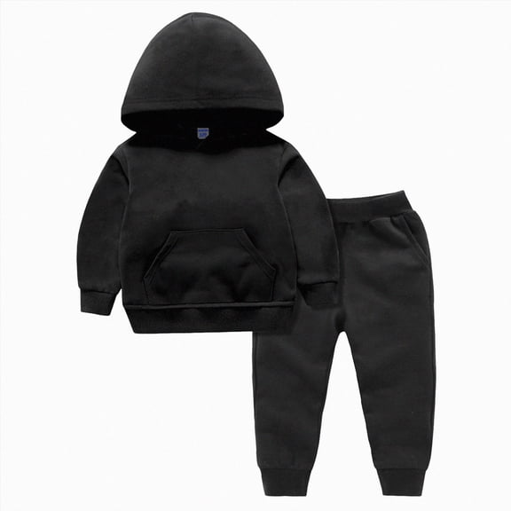 Baby Boy Fall Clothes Set Long Sleeve Print Sweatshirt Pants Toddler Infant Outfits 6-12 Months 12-24 Months 2T 3T 4T 5T 6T 7T 8T 9T Children(Black,1-2 Years)