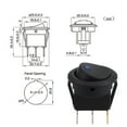 thumbnail image 3 of 5PCS 12V ON/OFF Round Rocker Dot Blue LED Light Toggle Switch Car Van Boat Dash, 3 of 7
