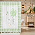 thumbnail image 2 of Erosebridal Goose Shower Curtain 72Wx78L for Girls, Green Balloons Waterproof Bath Curtain, 2 of 5