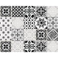 thumbnail image 3 of HomeRoots 399960 4 x 4 in. Black, White & Gray Bella Peel & Stick Tiles, 3 of 9