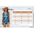 thumbnail image 2 of NFTOEIULA Women Sleeveless Hawaiian Top Floral Print V Neck Summer Tank Top Casual Boho Loose Tunic Top Blouse, 2 of 7