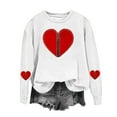 thumbnail image 5 of HAiming Womens Valentines Sweatshirt Loose Long Sleeve Crew Neck Pullover Cute Graphic Shirts Trendy Festival Tops, 5 of 6