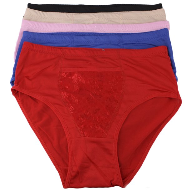 bogo Brands Womens Plus Size Lacy Panties 5 Pack Assorted Color